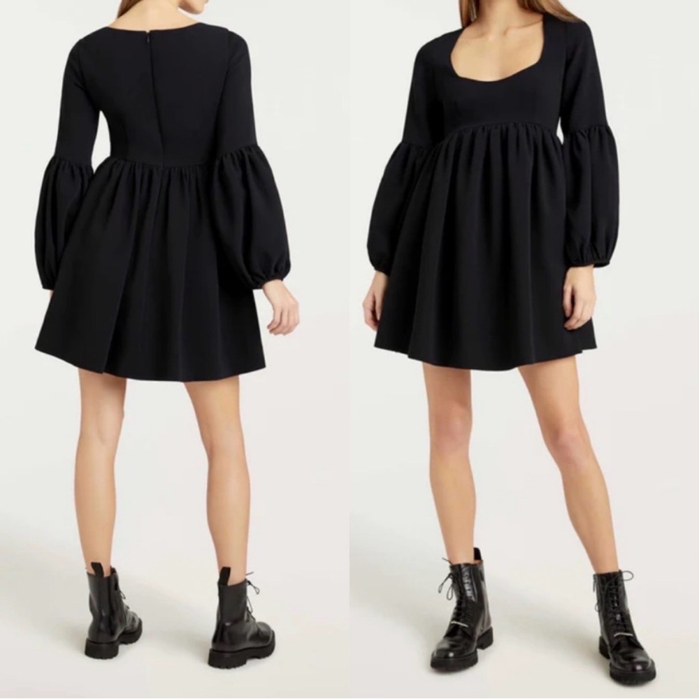 Cinq A Sept Dorina Mini Dress in Black; Size 2 - Picture 4 of 14